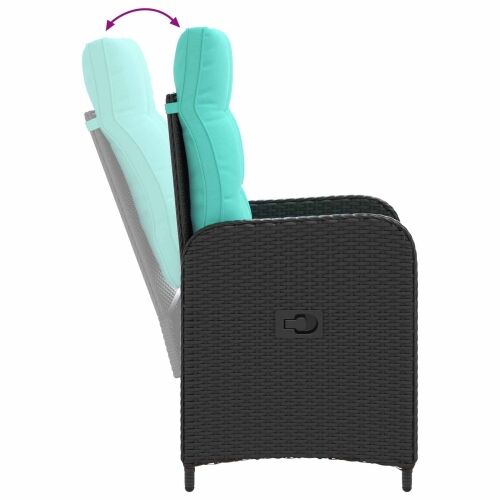 Vrtni set za objed 3 kom. - Tirkizna Dvosjed 80 x 80 x 74 cm Cijena
