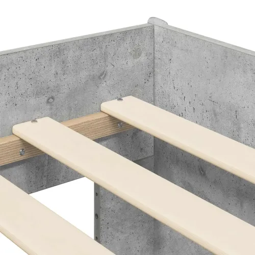 Krevet za djecu s visokim okvirom i stolom Betonska siva - Betonska siva 90 x 200 cm Cijena