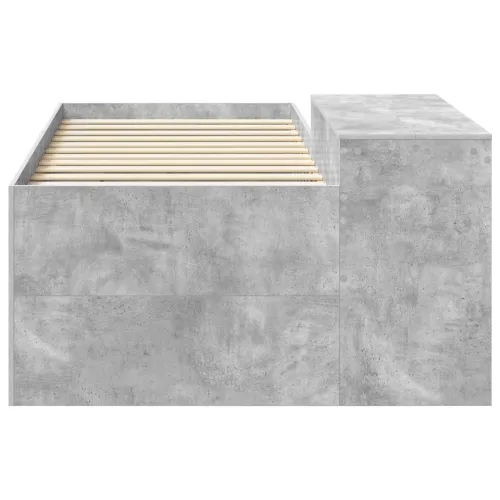 Krevet za djecu s visokim okvirom i stolom Betonska siva - Betonska siva 90 x 200 cm Cijena