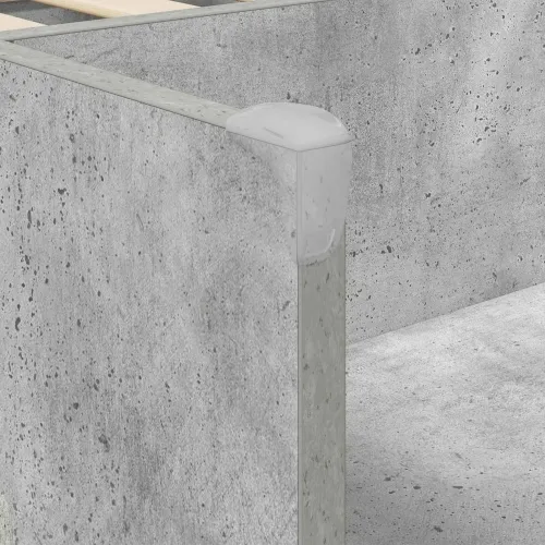 Krevet za djecu s visokim okvirom i stolom Betonska siva - Betonska siva 90 x 200 cm Cijena