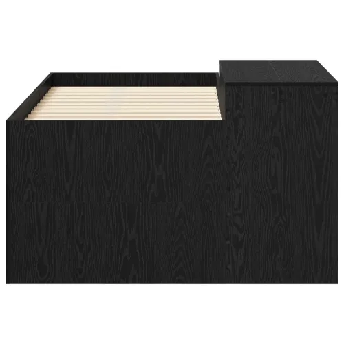 Krevet za djecu s visokim okvirom i stolom Crna 80 x 160 cm - Crna 80 x 160 cm Cijena