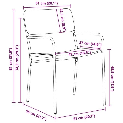 Blagovaonski set 5 kom. Antracit Čelik - 4 sjedala 110 x 80 x 72 cm Cijena
