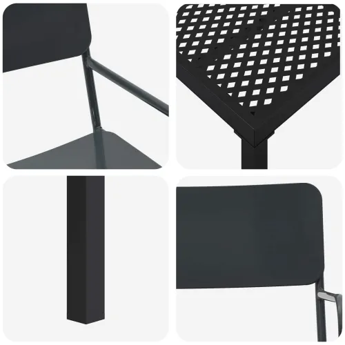 Set vanjskog namještaja 5 kom. Antracit Čelik - 4 sjedala 165 x 80 x 72 cm Cijena
