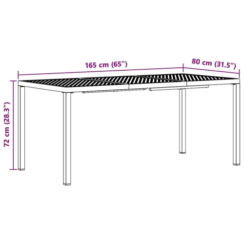 Set vanjskog namještaja 5 kom. Antracit Čelik - 4 sjedala 165 x 80 x 72 cm Cijena