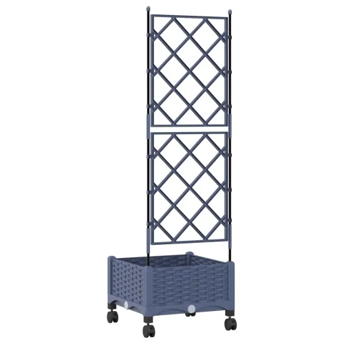Vrtni saksija s rešetkom i kotačima Siva 40 x 40 x 131,5 cm PP - Siva 40 x 40 x 125,5 cm s kotačima Cijena
