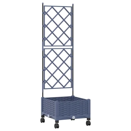 Vrtni saksija s rešetkom i kotačima Siva 40 x 40 x 131,5 cm PP - Siva 40 x 40 x 125,5 cm s kotačima Cijena