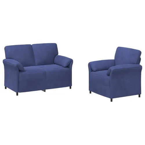 Set sofe 2 kom. Policijska plava Baršun - Policijska plava 1-sjedalo (70 cm), 2-sjedalo (120 cm) Cijena