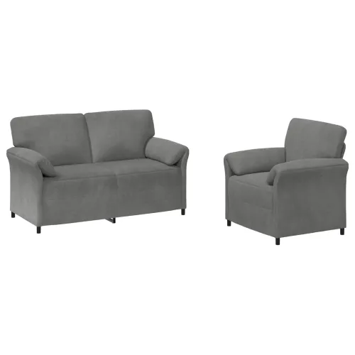 Set sofe 2 kom. Tamnosiva Baršun - Tamnosiva 1-Persona (70 cm), 2-Persona (140 cm) Cijena
