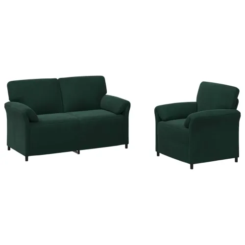 Set sofe 2 kom. Tamnozelena Baršun - Tamnozelena 1-Persona (70 cm), 2-Persona (140 cm) Cijena