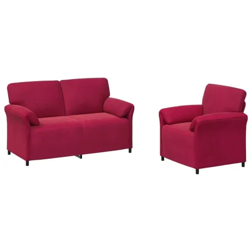 Set sofe 2 kom. Vinska crvena Baršun - boja crnog vina 1-Persona (70 cm), 2-Persona (140 cm) Cijena