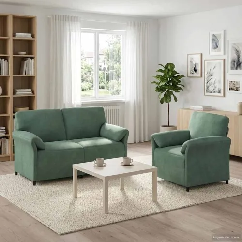 Set sofe 2 kom. Morska zelena Baršun - zelena boja mora 1-Persona (70 cm), 2-Persona (140 cm) Cijena