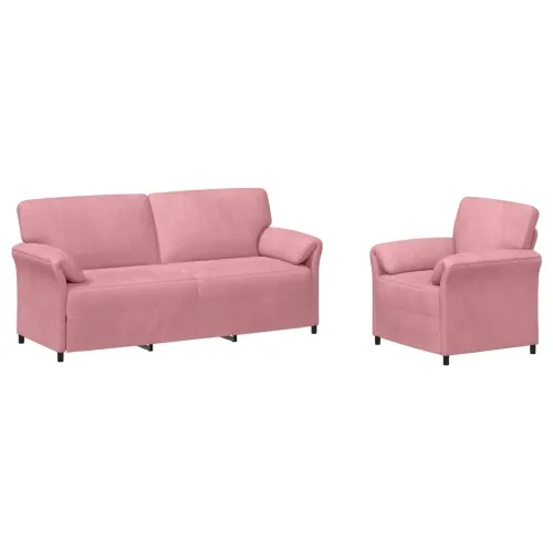 Set sofe 2 kom. Ružičasta Baršun - Ružičasta 1-sjedalo (70 cm), 3-sjedalo (180 cm) Cijena