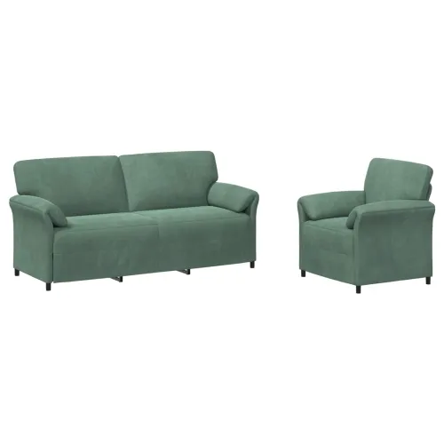 Set sofe 2 kom. Morska zelena Baršun - zelena boja mora 1-sjedalo (70 cm), 3-sjedalo (180 cm) Cijena
