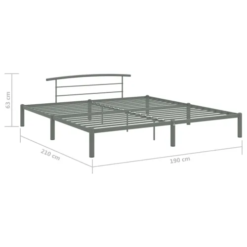 Okvir za krevet sivi metalni 180 x 200 cm - Siva 180 x 200 cm Siva 180 x 200 cm Cijena