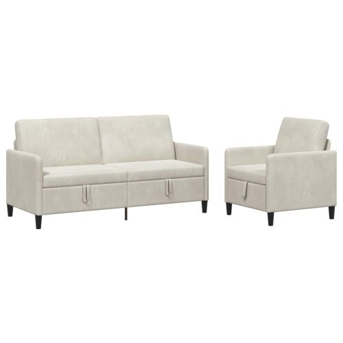 Set sofe s pohranom 2 kom. Krem Poliester - Krem Jednostruka + Trostruka (160 cm) Cijena