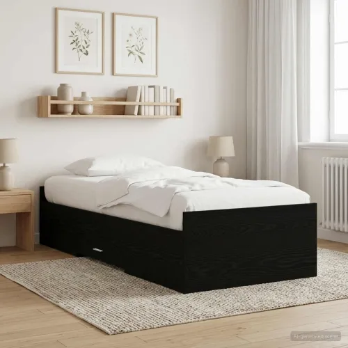 Okvir kreveta s pohranom s ladicama Crni hrast 80 x 200 cm - Crni hrast 80 x 200 cm Cijena