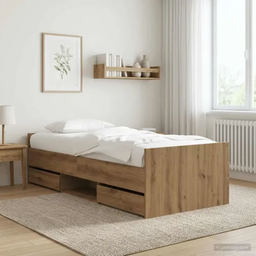 Okvir za krevet Hrast artisan Konstruirano drvo - Hrast artisan 80 x 200 cm Cijena