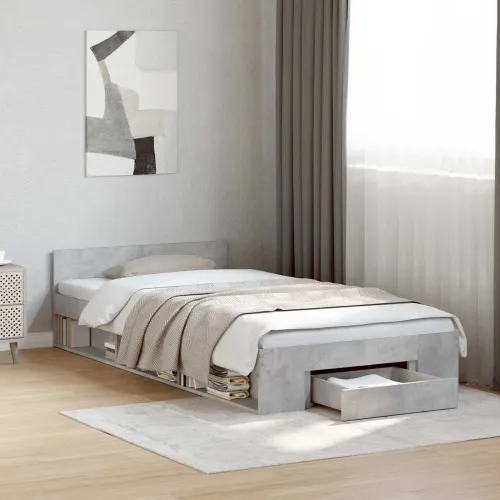Okvir kreveta s pohranom s ladicama Betonska siva 80 x 200 cm - Betonska siva 80 x 200 cm Cijena