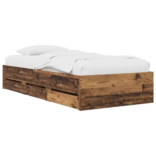 Okvir kreveta s pohranom Staro drvo Konstruirano drvo - Staro drvo 80 x 200 cm Cijena