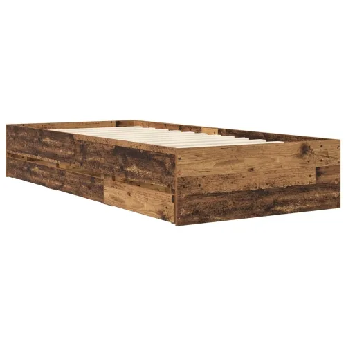 Okvir kreveta s pohranom Staro drvo Konstruirano drvo - Staro drvo 80 x 200 cm Cijena