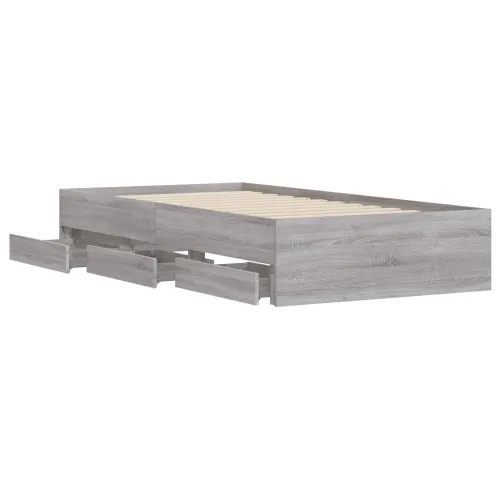 Okvir kreveta s pohranom Betonska siva Konstruirano drvo - Betonska siva 80 x 200 cm Cijena