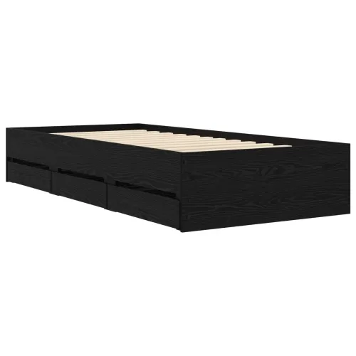 Okvir kreveta s pohranom Crni hrast Konstruirano drvo - Crni hrast 80 x 200 cm Cijena