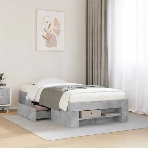 Okvir kreveta s pohranom s ladicama Betonska siva 80 x 200 cm - Betonska siva 80 x 200 cm Cijena