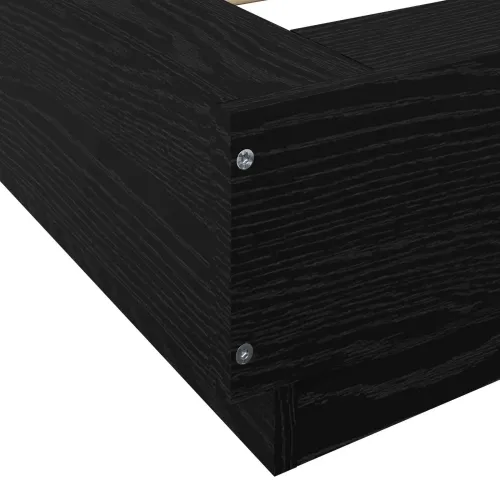 Okvir kreveta za pod Crni hrast 80 x 210 cm Konstruirano drvo - Crni hrast 80 x 200 cm Cijena