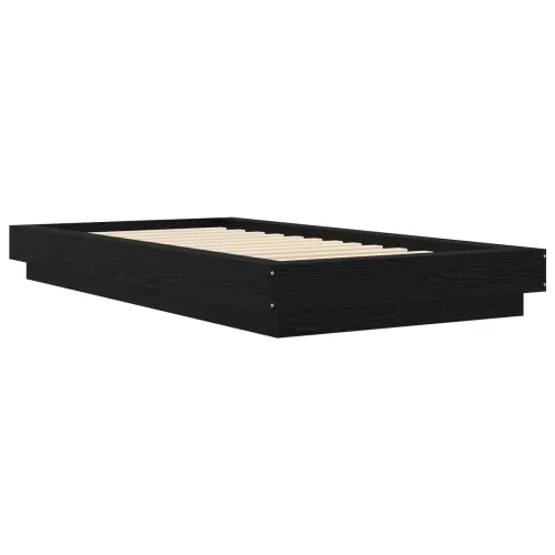 Okvir kreveta za pod Crni hrast 80 x 210 cm Konstruirano drvo - Crni hrast 80 x 200 cm Cijena
