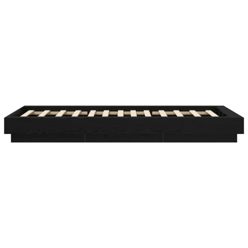 Okvir kreveta za pod Crni hrast 80 x 210 cm Konstruirano drvo - Crni hrast 80 x 200 cm Cijena