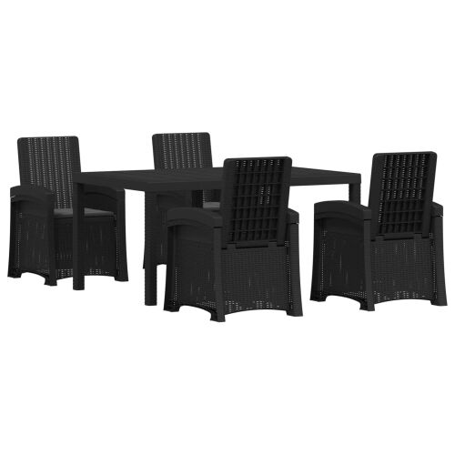 Vrtni set za objed 5 kom. Antracit PP - Antracit 150 cm 5 Cijena