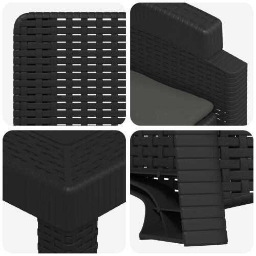 Vrtni set za objed 14 kom. Antracit PP - Antracit 150 cm 14 Cijena