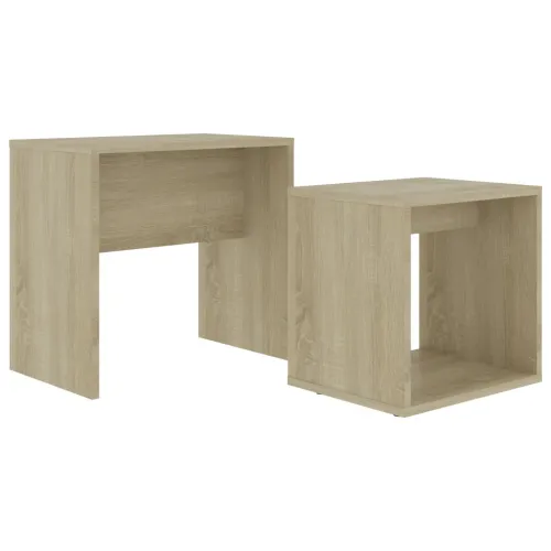 Set stolića za kavu boja hrasta 48x30x45 cm konstruirano drvo - sonoma hrast 1 Sonoma hrast 1 Cijena