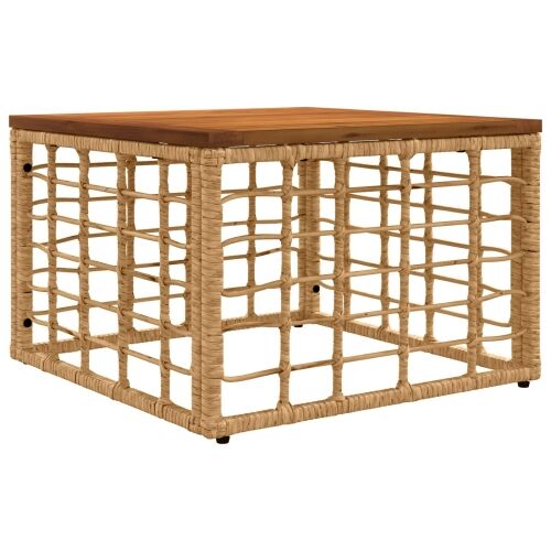 Set vanjskih sofa 6 kom. Prirodna i krema bijela poliratan - Prirodna Cijena
