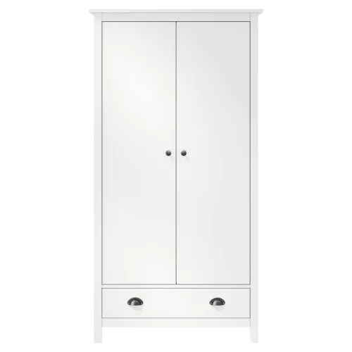 Dvokrilni ormar Hill bijeli 89 x 50 x 170 cm masivna borovina - Bijela 1 1 Cijena