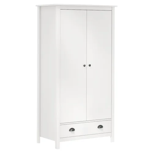 Dvokrilni ormar Hill bijeli 89 x 50 x 170 cm masivna borovina - Bijela 1 1 Cijena