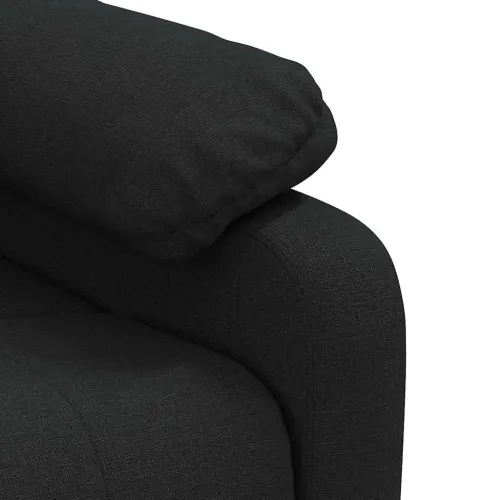 Masažna fotelja od tkanine crna - Crna Cijena