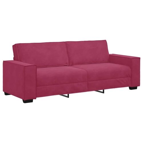 3-dijelni set sofa s jastucima, vinsko crveni baršun - boja crnog vina 1 boja crnog vina Cijena