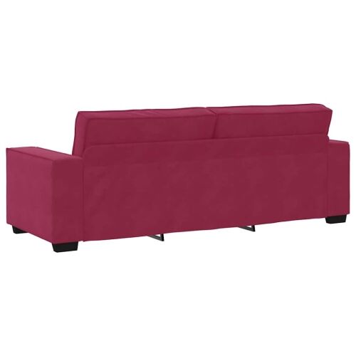 3-dijelni set sofa s jastucima, vinsko crveni baršun - boja crnog vina 1 boja crnog vina Cijena