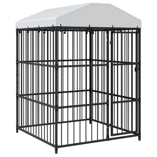 Vanjski kavez za pse s krovom 150 x 150 x 210 cm Cijena