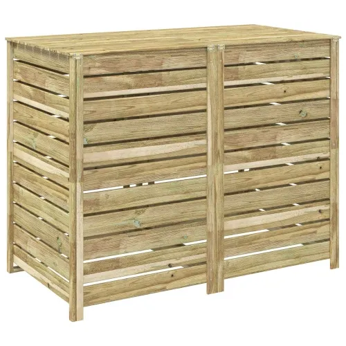 Spremište za kante za otpad na kotačima za 2 spremnika 240 L - 150 x 79 x 117 cm Cijena