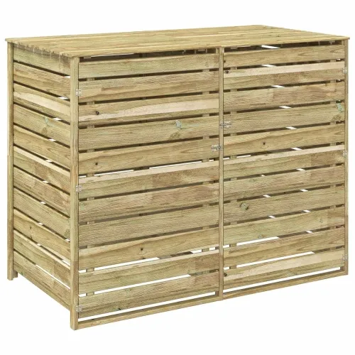 Spremište za kante za otpad na kotačima za 2 spremnika 240 L - 150 x 79 x 117 cm Cijena