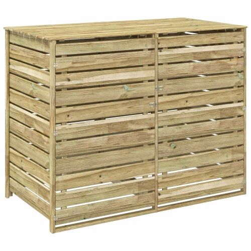 Spremište za kante za otpad na kotačima za 2 spremnika 240 L - 150 x 79 x 117 cm Cijena