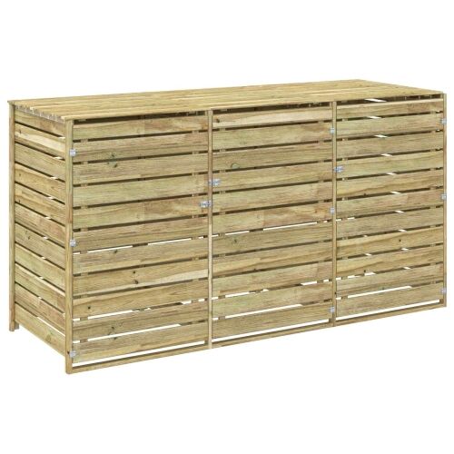 Spremište za kante za otpad na kotačima za 3 spremnika 240 L - 222,5 x 79 x 117 cm Cijena