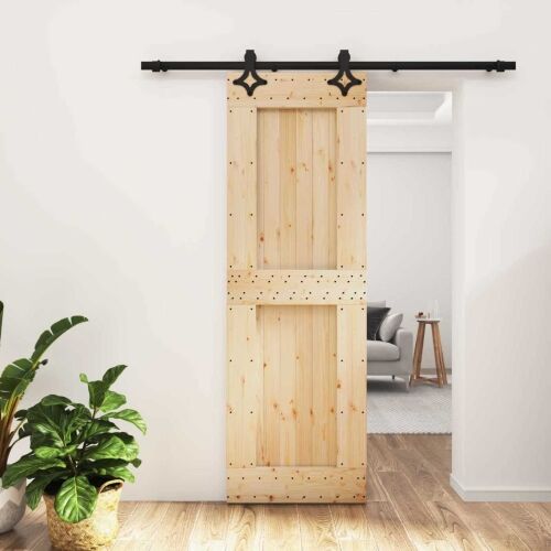 Klizna vrata 70 x 210 cm Čvrsta borovina (neobrađena) Cijena