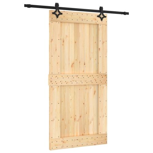 Klizna vrata 100 x 210 cm Čvrsta borovina (neobrađena) Cijena