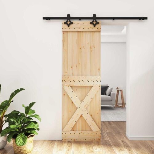 Klizna vrata 70 x 210 cm Čvrsta borovina (neobrađena) Cijena