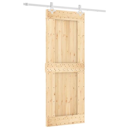 Klizna vrata 80 x 210 cm Čvrsta borovina (neobrađena) Cijena