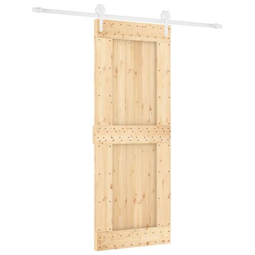 Klizna vrata 80 x 210 cm Čvrsta borovina (neobrađena) Cijena