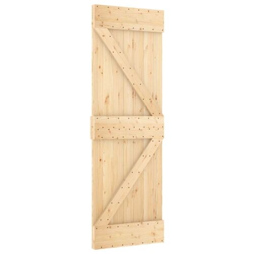 Klizna vrata NARVIK 70 x 210 cm (152,5 cm) Prirodna i crna - 70 x 210 cm (152,5 cm) Trokutasti Cijena